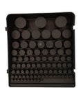 Top view of All In One CNC Tool Storage Case for Milling Cutters Reamers and Drill Bits Organizer with round compartments.