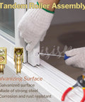 Installing two pieces sliding door tandem roller assembly heavy duty one and one quarter inch replacement for sliding glass doors and screens 120 kg 265 lbs load capacity per pair corrosion resistant alloy steel construction