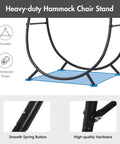 Ultimate Outdoor Hammock Swing With Stand For Your Patio Or Backyard, showing durable steel frame details