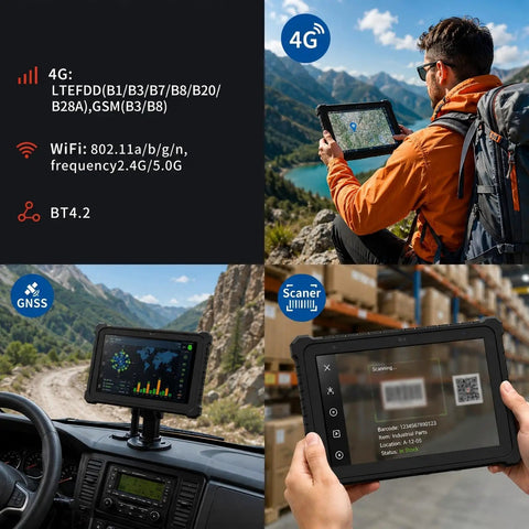 Kickass Rugged Windows 11 Pro Tablet With 10 Inch Sunlight Display And Quick N100 Chip Packed With 8 GB Ram plus 2D Scanner outdoors