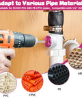Triple Inserts PVC Pipe Reamer Kit With Fitting Saver used on SCH Forty PVC plumbing system