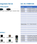 Paints and washes required for Carrier Deck Section Kit For One To Seventy Two Scale Navy Carrier Models with color codes.