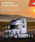 Volvo VNL VN truck on highway at sunset, promoting use of Turn Signal Switch Multi Function for 2005 to 2012 models.