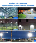 JUDYSSY Reflector Led Sporlight for Outdoor Projectors 220 50W 100W 200W 300W 400W 500W Ip65 Garden Flood Light in factory, garden, and outdoor settings.