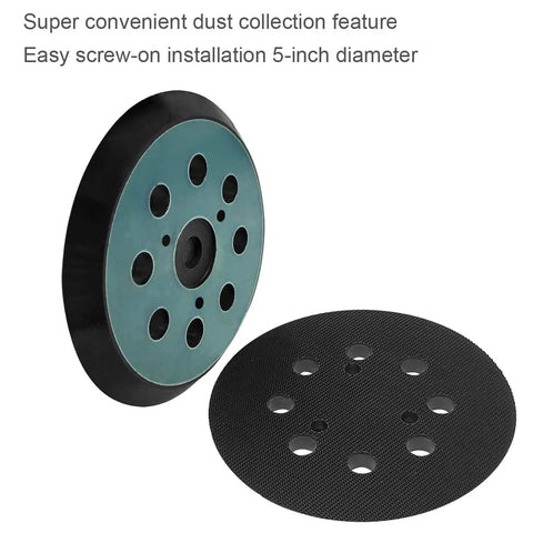 5 Inch 8 Hole Hook And Loop Sander Pad Replacement For Orbital Sanders With Dust Collection Screw On Install Protects Disc
