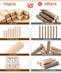 Comparison of high-quality 250 Piece Fluted Wood Dowels Set In 1/4 Inch, 5/16 Inch, 3/8 Inch with inferior alternatives