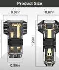 80 Pack T1 And T2 T Tap Wire Connectors 16 To 20 Gauge Solderless dimensions with size measurements shown for auto and home use.