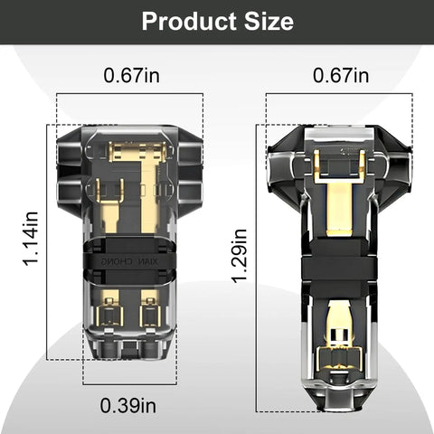 80 Pack T1 And T2 T Tap Wire Connectors 16 To 20 Gauge Solderless dimensions with size measurements shown for auto and home use.