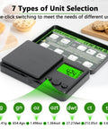 Portable Digital Pocket Scale 0.01 to 1000 g Precision Gram Scale With 7 Units And Tare Function LCD Display Backlit in use with bread