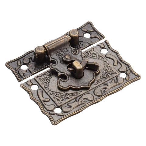 Old School Antique Style Wood Box Hasp Lock Toggle Latch For Jewelry Boxes Cabinets And Drawers Zinc Alloy Decorative Hardware 1pc