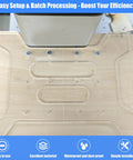 Premium Acrylic Cabinet Handle Template for Drawers and Doors shown in use on a wooden surface, highlighting precise cutout guides.