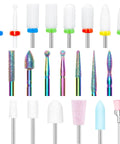 24 Piece Nail Drill Bit Set for Acrylic Gel Nails Pro Grade Kit With Ceramic And Diamond Carbide Bits Cuticle Remover Silicone And Brush Bits