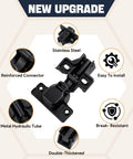 10 Pack Half Overlay Soft Close Cabinet Hinges Constructed From Durable Stainless Steel with reinforced connector and hydraulic tube.