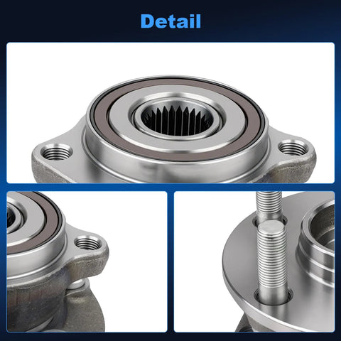 Detailed views of Direct Fit Front Wheel Bearing and Hub Assembly for Subaru Legacy and Outback 2005 to 2014