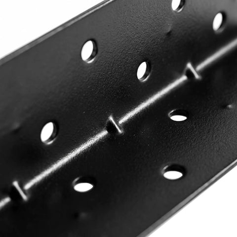 Close-up of 10Pcs Carbon Steel L Brackets Set With Mounting Screws For Cabinets Tables Chairs And Shelves 90 Degree Right Angle Corner Braces