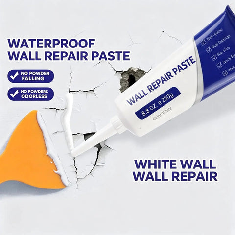 No Mess All In One Drywall Repair Kit With Scraper And Sandpaper, 250g White Wall Repair Paste for fixing holes, cracks.