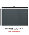 Top Shelf 0.093 Inch Thick Thermoform Sheet With A Knockout Carbon Fiber Texture 3 Pack Of 12X24 Inch Foliage Green Vacuum Forming Plastic For Legit Diy Projects And Crafts displayed in 1ft x 2ft size.
