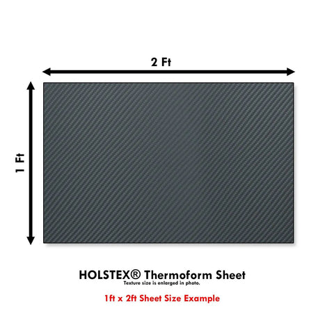 Top Shelf 0.093 Inch Thick Thermoform Sheet With A Knockout Carbon Fiber Texture 3 Pack Of 12X24 Inch Foliage Green Vacuum Forming Plastic For Legit Diy Projects And Crafts displayed in 1ft x 2ft size.