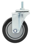 Heavy Duty 4 Inch Swivel Caster Wheels 4 Pack With Reinforced Steel Axles And Silent Polyurethane Treads showing a close-up of a wheel.