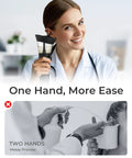 Effortless Ear Wax Cleaner With One Hand Operation being demonstrated by a person showing easy and safe ear care.