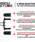 Zero Hassle 1RU Rack Mount System Replaces Clunky Cage Nuts And Server Rack Screws For Lightning Fast Data Center Deployment Universal Hardware Standoffs showcasing components.