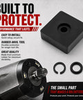 Heavy Duty Impact Retaining Ring Kit With O Rings And Installation Tool For 1/2 And 3/8 Inch Impact Wrenches with rubber anvil tool