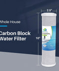 Deep Clean Carbon Block Water Filter Cartridge 10 Inch By 2.5 Inch, Compatible With Flow Pur 8 And WCBCS-975-RV, 4 Pack