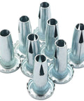 Eight Piece Swivel Caster Sleeve Sockets Set For Metal Stem Casters With Grip Ring Replacement Sockets For Chair Legs