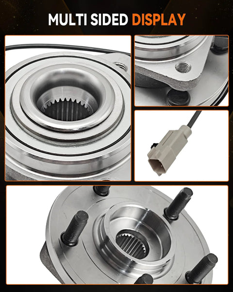 Front view of Front Wheel Bearing Hub Assembly Set 513234 for Jeep Grand Cherokee 2005 2010 and Jeep Commander 2006 2010