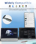 Laptop Screen Extender 16 Inch 2.5K Portable Triple Monitor 2560x1600 QHD IPS Display setup with laptop showing extended screens