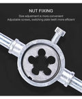 Heavy Duty Multifunction Tap And Die Set 20 Pieces M3 To M12 Metric Plugs Straight Taper Tools For Metalworking Pros And DIY Guys die holder with adjustable nut fixing