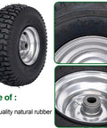 Front Tire And Wheel For 15x6.00-6 Lawn Mower Fits Riding Mowers From Craftsman Husqvarna And Deere, Heavy Duty 3/4 In Sintered Iron Bush