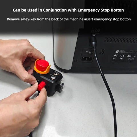 Solid 3 Piece Safety Key Kit Lock Down Your BambuLab H2D H2C H2S Printer Power Module Emergency Stop Switch Security Feature Is A Game Changer For All Your Daily Home Project Work Keeping Everything Legit Tight And Secure Now, red emergency stop button on printer