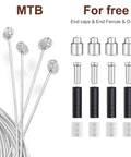 Premium 4-Piece Bike Brake Cable Set, Universal Standard Front And Rear Cables, 2M Length, with accessories
