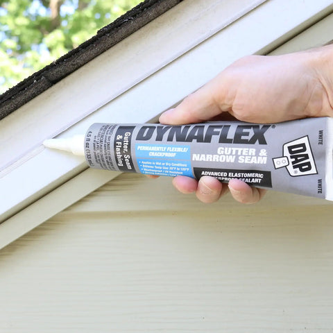 Dynaflex Gutter And Narrow Seam Advanced Elastomeric Waterproof Sealant White 4.5 Oz Works Like A Champ On Gutters Downspouts Joints Flashings And Ducts With Strong Multi Surface Adhesion And Flexible Weatherproofing