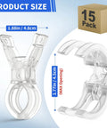 Fifteen Pack Clear Balloon Arch Clips With Boss Level Grip For Backdrop Parties And Studio Photos Dead Solid Hold Gets Your Setup Looking Fresh Durable Plastic Springs Always Pull Through, dimensions 3.54 x 1.88 inches.