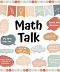 43 Pcs Math Talk Bulletin Board Set for Classrooms with Visual Cues and Sentence Starters to Spark Meaningful Math Discussions