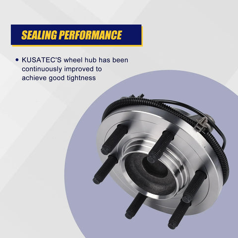 Wheel Bearing And Hub Assembly 515143 For Ford Expedition F150 Lincoln Navigator 2011 To 2014 Front RWD 6 Lug With ABS Replacement Front Wheel Hub Fits 6 Lug Trucks, showing sealing performance details.