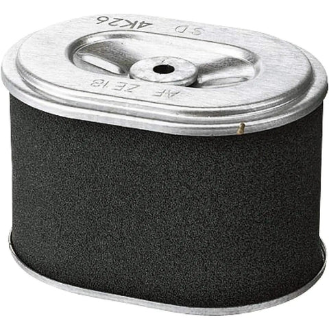 Honda Air Filter 17210 Z4M 821 Replacement for GX120 GX140 GX160 GX200 Engines, shown from side view, black foam exterior.