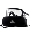 Badass Photochromic Safety Glasses with No Cap Impact Resistance for Cycling and Motorcycle Riding Featuring Rustproof Frames and Lightweight ANSI Z87 Approved Gear That Slaps for Worksite or Outdoor Adventures on a black case.