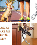 30-piece 3.5-inch silver zinc-alloy double-ended bolt snap hooks; collage shows dog on leash and metal clips