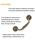 Two Pack Vintage Bronze Cabinet Pulls 4.25 Inch Center To Center For Doors Cabinets Chests And Drawers With Included M4 Screws 25mm And 40mm For Thick Or Thin Panels Durable Bronze Tone Hardware showing twisted design and features.