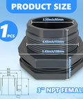Heavy Duty Three Inch PVC Bulkhead Fitting Kit With Reinforced Seals For Water Tanks Aquariums Rain Barrels And Pools Female