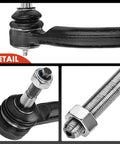 Close-up of 4Pcs Front Inner And Outer Tie Rod End Kit For Chevrolet Trailblazer GMC Envoy with steel ball studs.