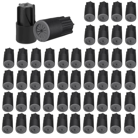 50 Pack Waterproof Wire Nut Connectors Set For Outdoor Lighting And Irrigation Valves, black weatherproof twist caps