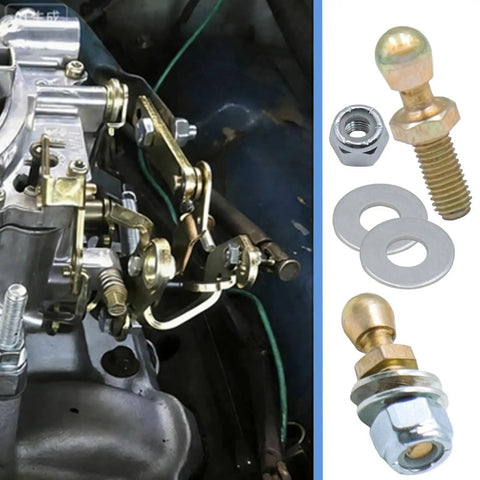 Throttle Lever Stud For Steel Carburetor Linkage 2 Pack Durable Cadmium Plated fit on carburetor linkage with nut and washers