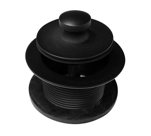 Twist And Close Tub Trim Set With Two Hole Overflow Faceplate In Matte Black For One And One Half Inch Drains Includes Brass Screws Dope Tub Hardware Upgrade For Modern Bathrooms And Easy Drain Plug Operation.