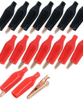 Pro Grade Copper Alligator Clips Set 35mm Insulated Crocodile Clips For Electrical Testing And DIY Projects with red and black covers