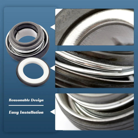 Honda 2 Pack 781238 Mechanical Seals Replacement For 2 Inch 3 Inch Gas Semi-Trash Water Pumps Built To Last And Ready For Tough Jobs Compatible With Champion Predator Generac Pulsar WT30XK4A WB20XT3 WH20XTAF black metal pump seal set