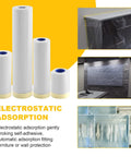 Pro Grade Pre-Taped Masking Film And Tape For Auto Painting And DIY Projects, 59 Inch x 66 Feet, rolls and usage examples